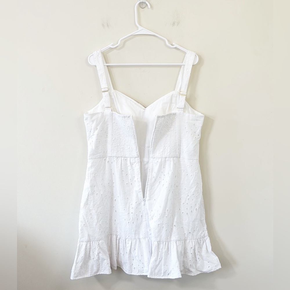 New Lilly Pulitzer Rocko Eyelet Romper Resort White Tropical Leaf Eyelet Size 14 - Picture 9 of 12
